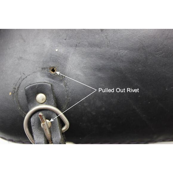 Vintage ACE Removable Black Leather Motorcycle Saddle Bags • Cruisers & Classics - Picture 5 of 7